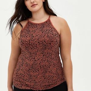 TORRID CHEETAH HIGH NECK FOXY TANK